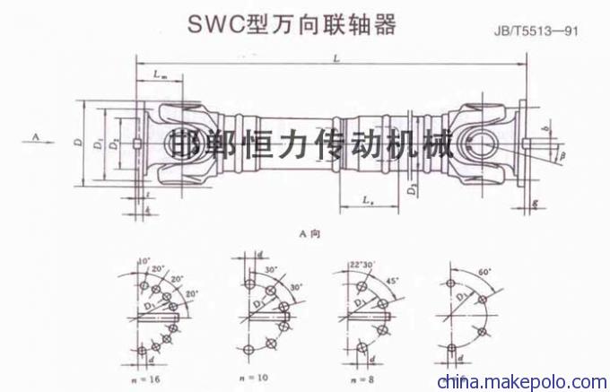 邯郸恒力传动SWC型万向联轴器