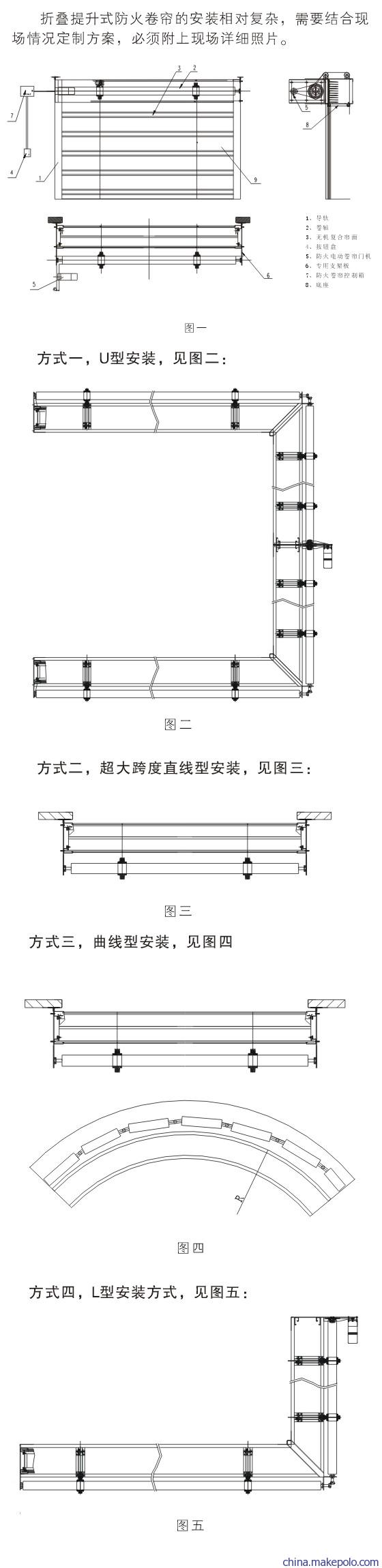 折叠式防火卷帘安装方法