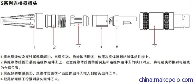 lemo connertor ffa series assembly drawing