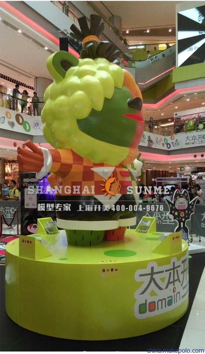 上海升美玻璃钢雕塑厂 商场卡通人物大型美陈摆件定制