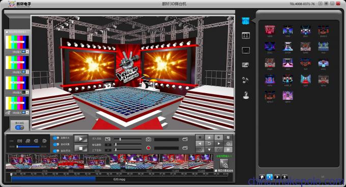 鹏轩3D舞台机操作界面
